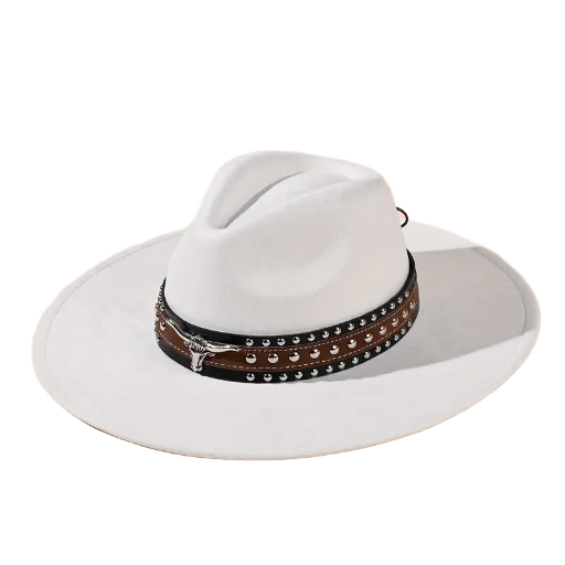 Felt Fedora Cowboy Hats with decorative Band