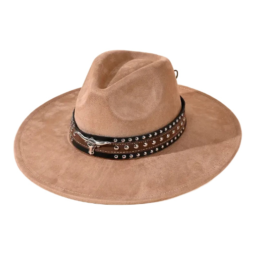 Felt Fedora Cowboy Hats with decorative Band