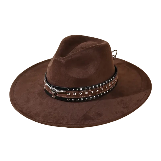 Felt Fedora Cowboy Hats with decorative Band