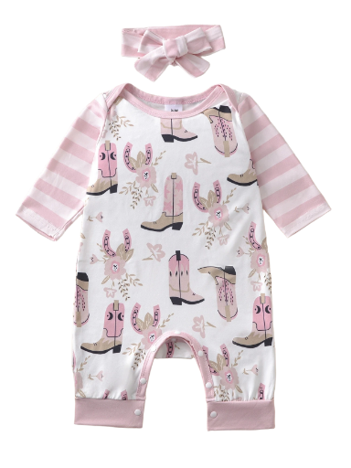 Assorted Baby Country Romper Sets 