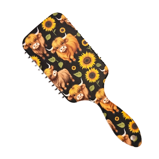 Decorative Hair Brush With Anti Static Rubber Bristles
