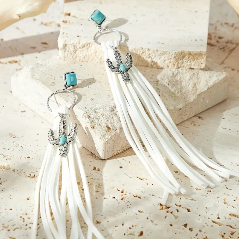 Cactus Tassel Earrings