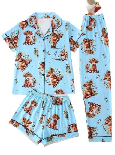 Adorable 3 Piece Country PJ Sets