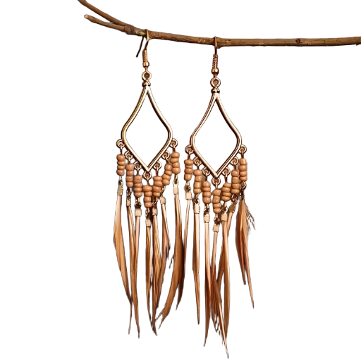 Bohemian Feather Earrings 2 colours 