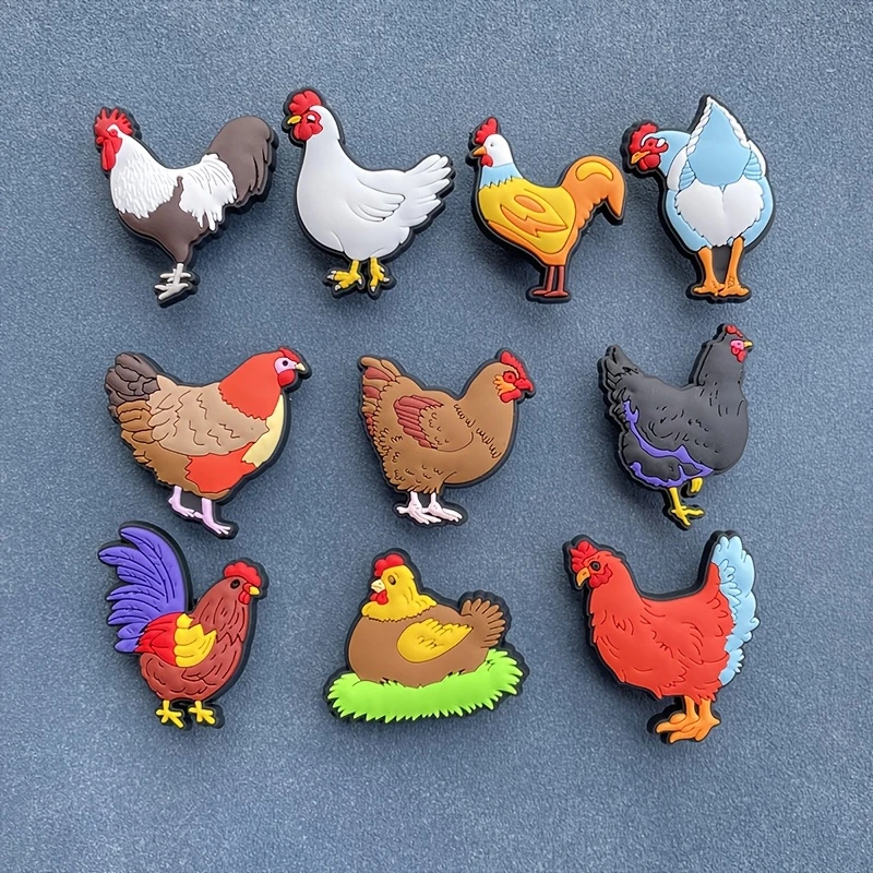 Chicken Themed shoe charms 