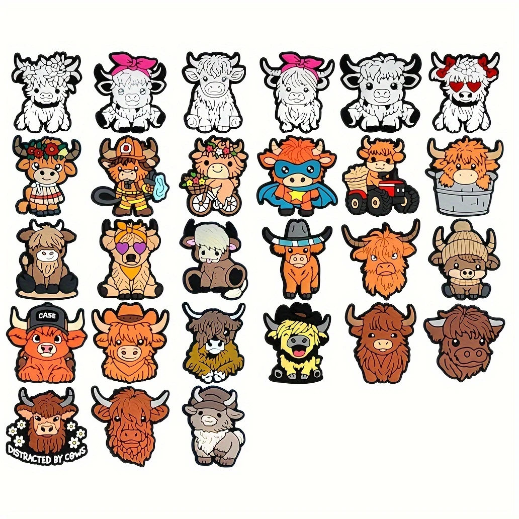Cute Cow Shoe Charms 