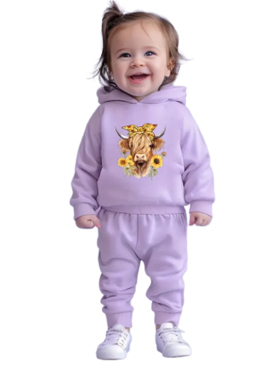 Girls Cow Winter Sets