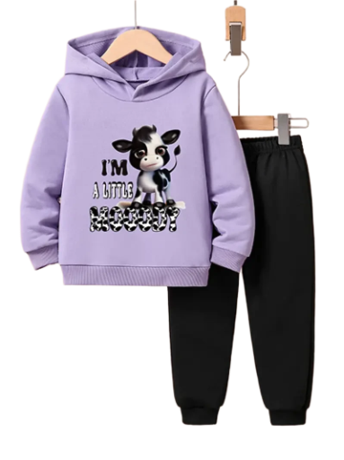 Girls Cow Winter Sets