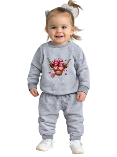 Girls Cow Winter Sets