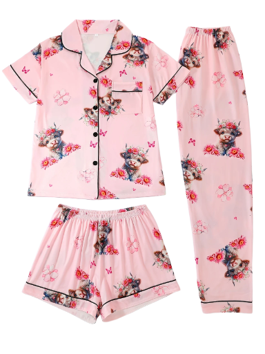 Adorable 3 Piece Country PJ Sets