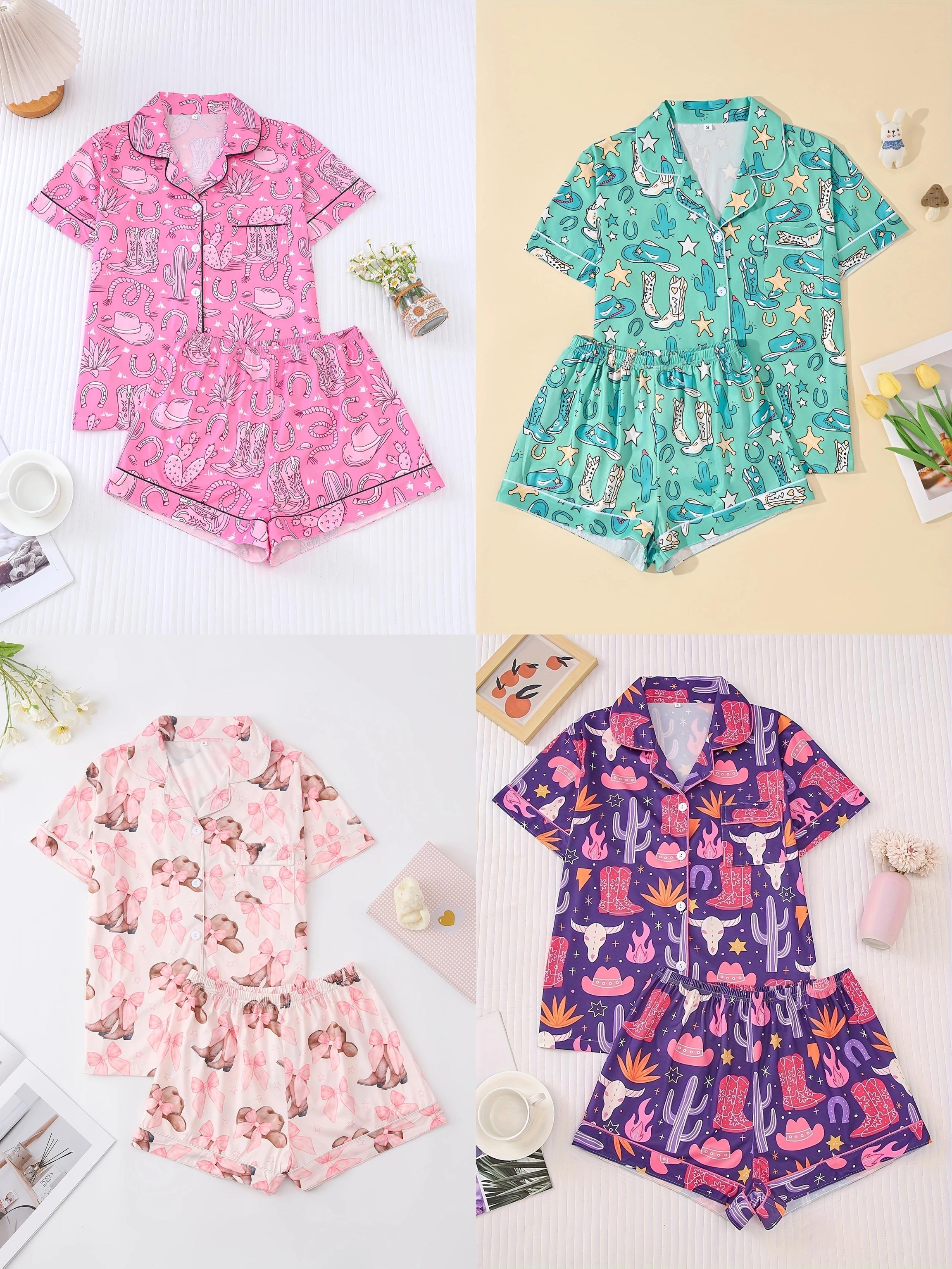 Country Themed Ladies PJ Set Shorts