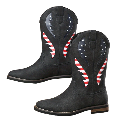 Premium Mens American Flag Cowboy Boots
