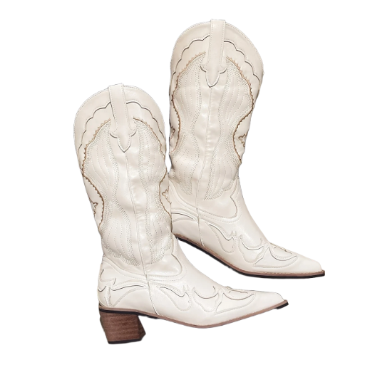 Western Cowboy Boots Beige 