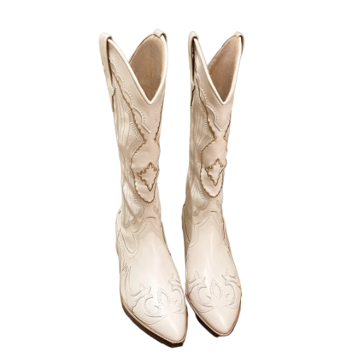 Western Cowboy Boots Beige 
