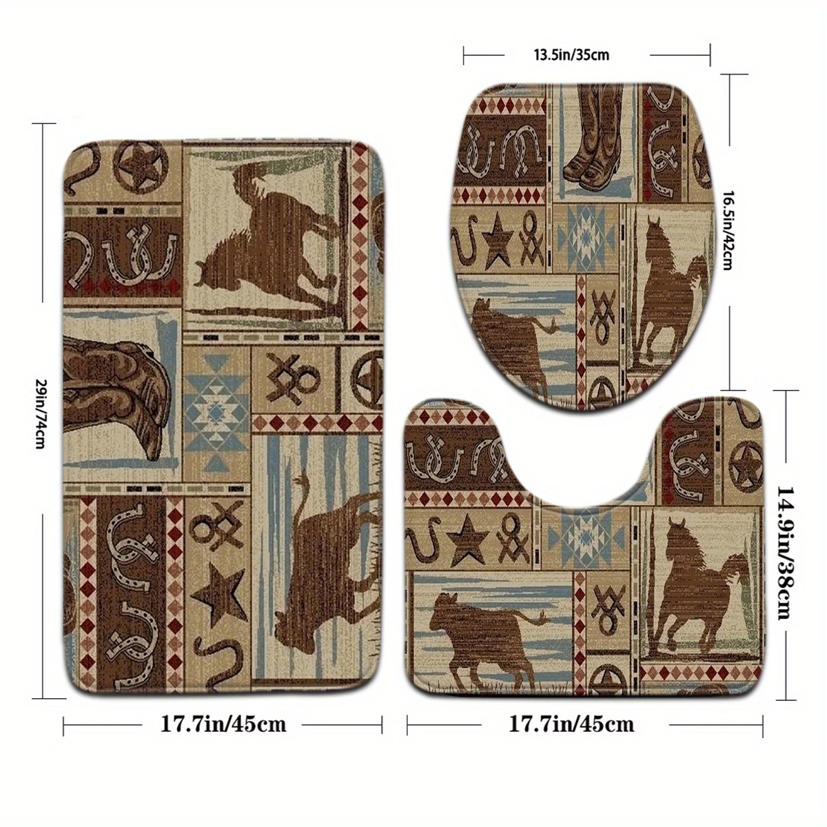 Country Bathroom Rug Set