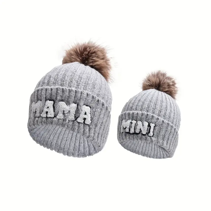 Mama and Mini Matching Knit Beanies