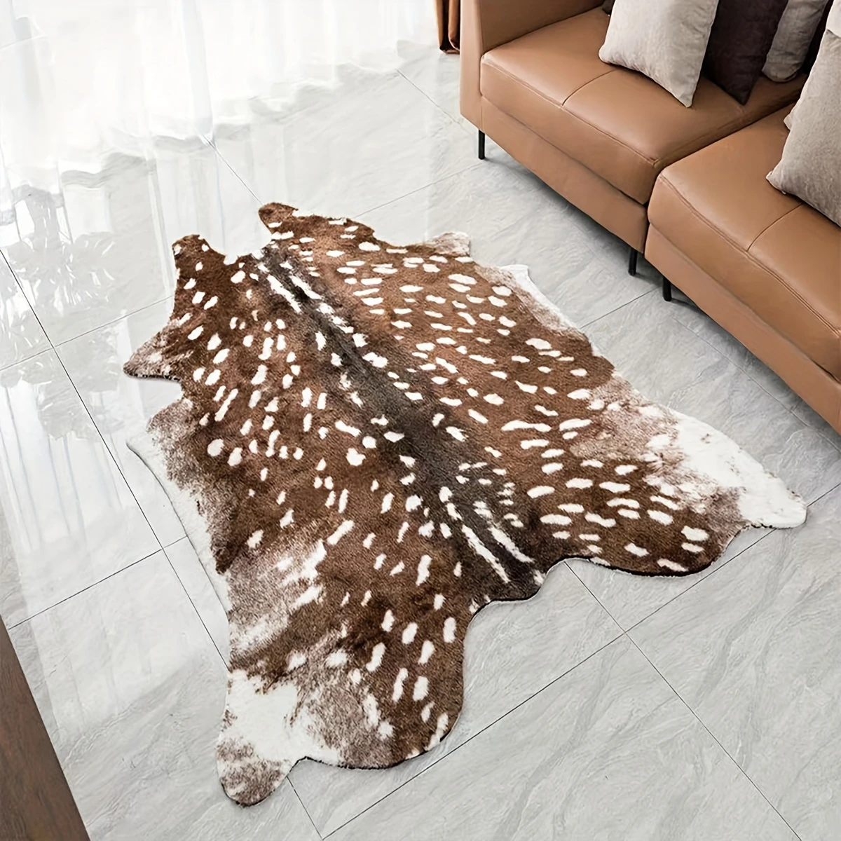 Faux Deer Hide Area Rug