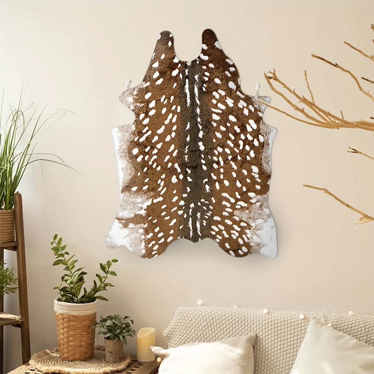 Faux Deer Hide Area Rug