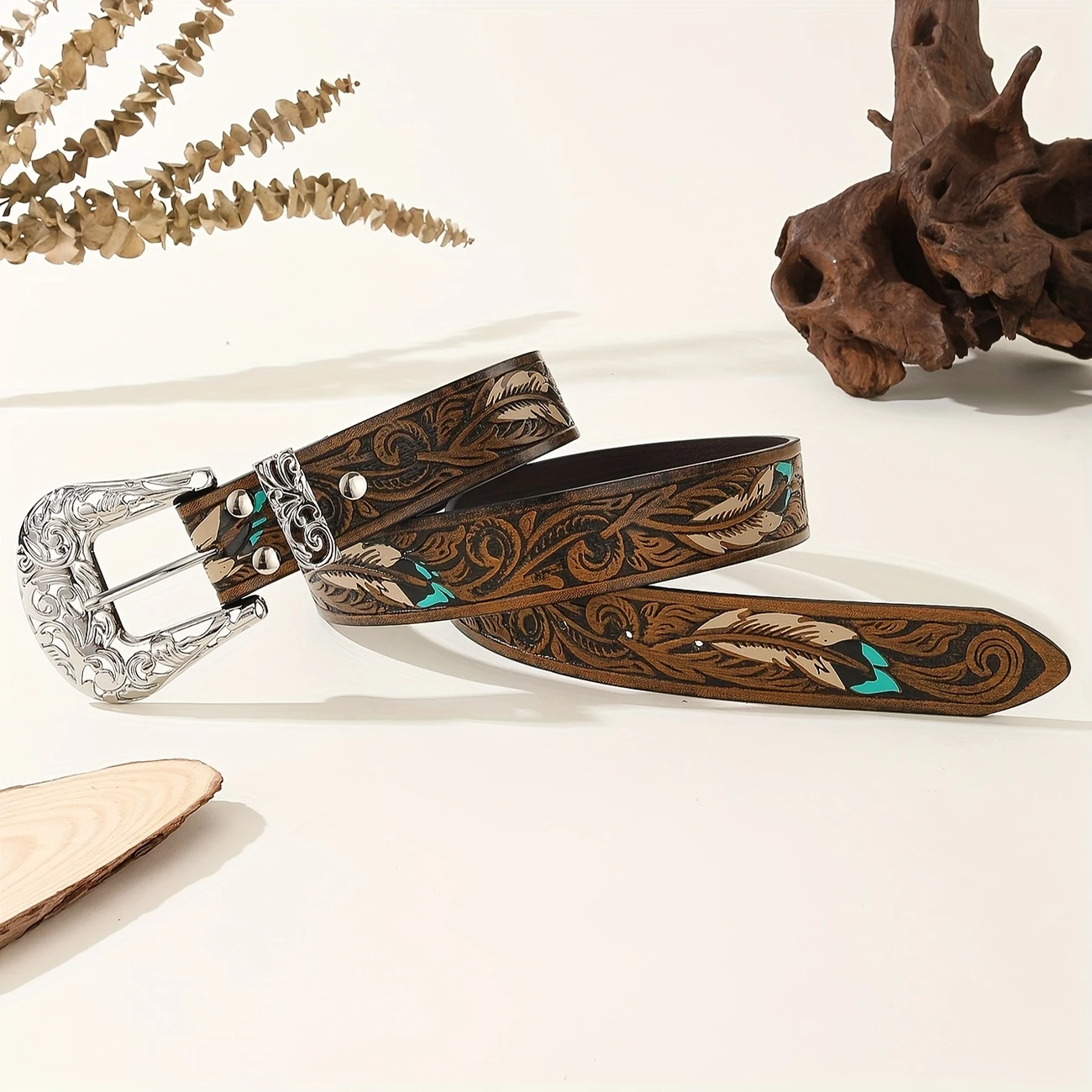 Ladies Western Feather Belt