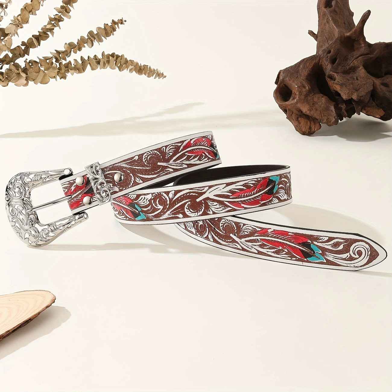 Ladies Western Feather Belt