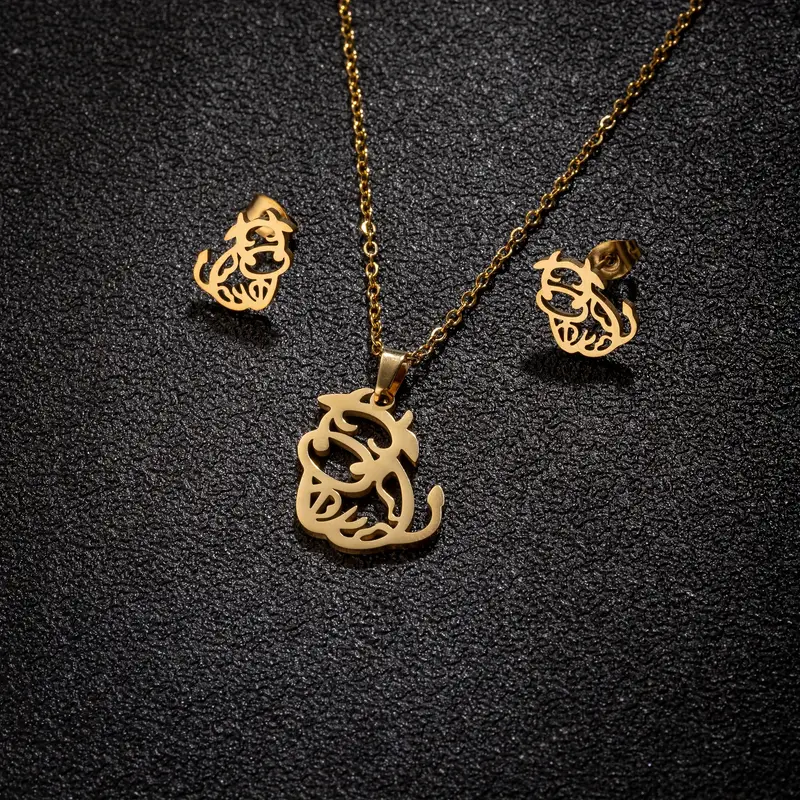 Gold Cow Jewellery Set