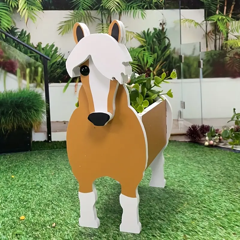Animal Shaped Timber Planter 