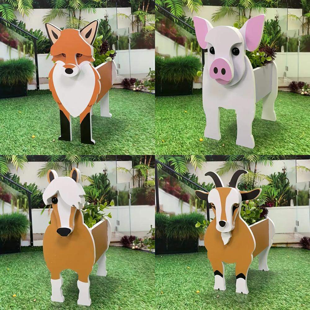 Animal Shaped Timber Planter 