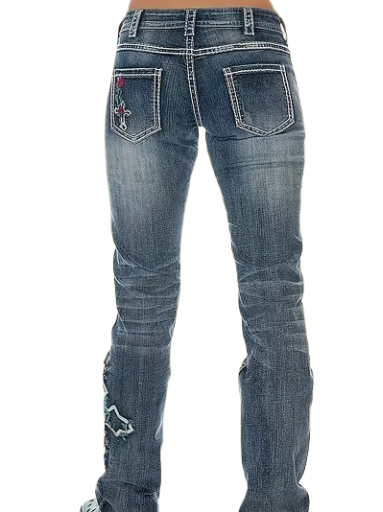 Embroidered Bootcut Jeans