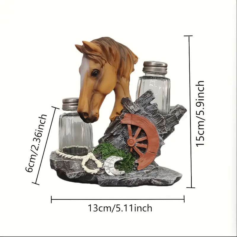 Horse Head Western Salt and Pepper Shaker Set