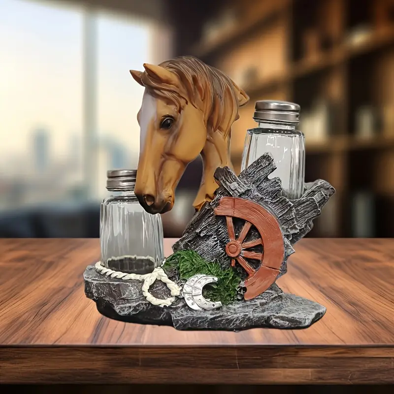 Horse Head Western Salt and Pepper Shaker Set