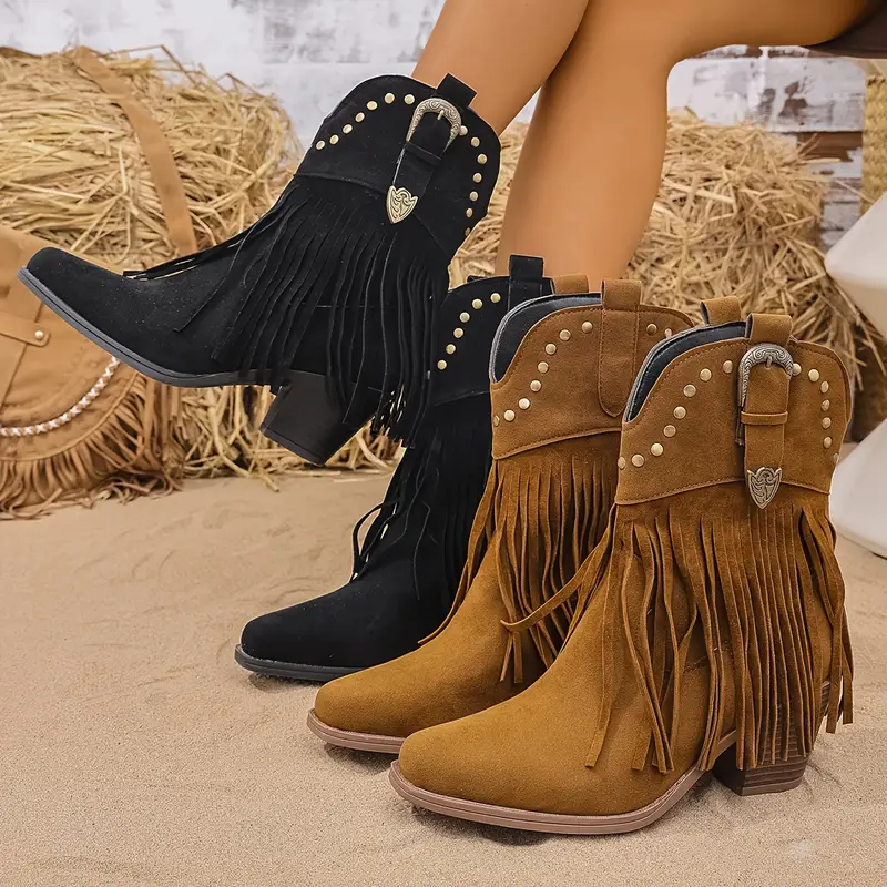 Ladies Fringe Western Boots
