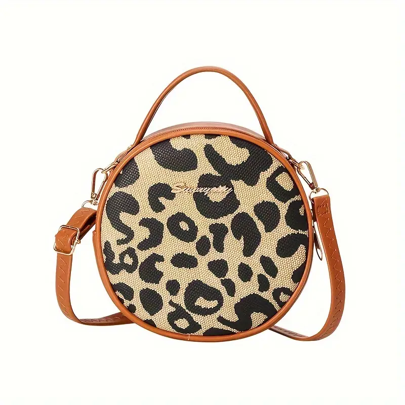 Little Girls Leopard Print Round Handbag