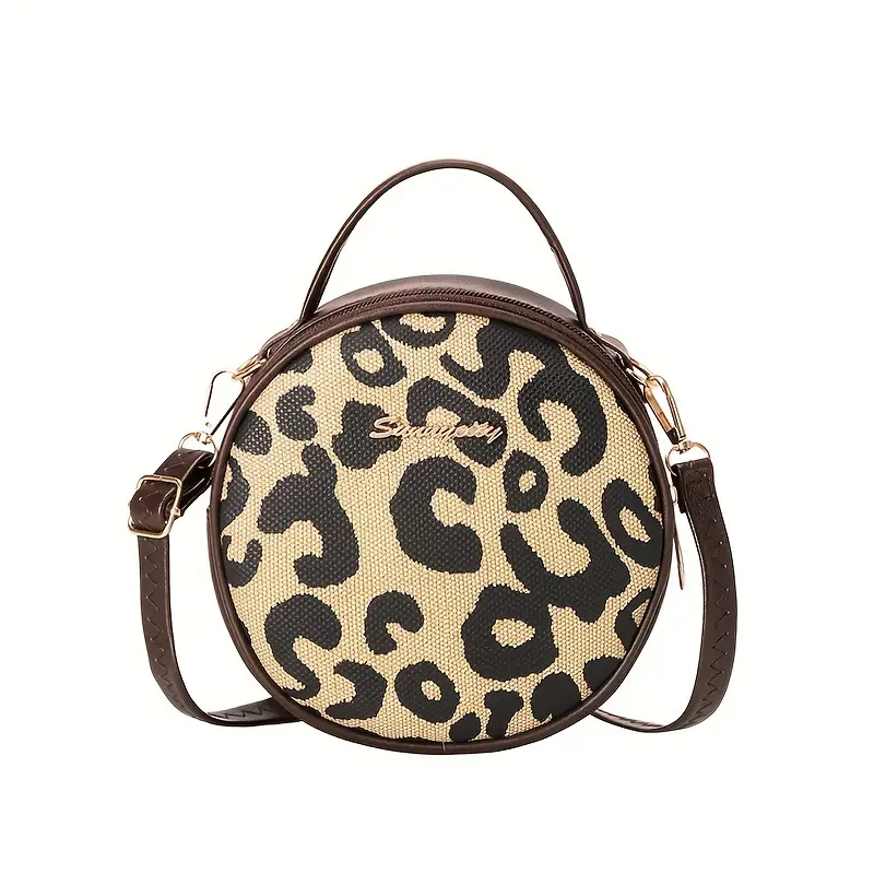 Little Girls Leopard Print Round Handbag