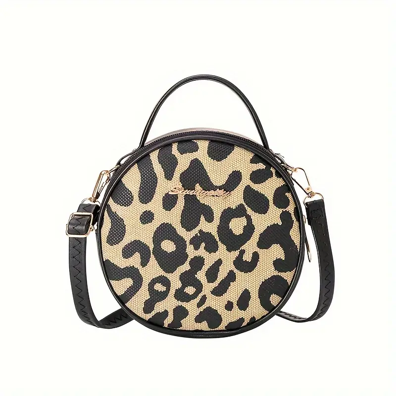 Little Girls Leopard Print Round Handbag