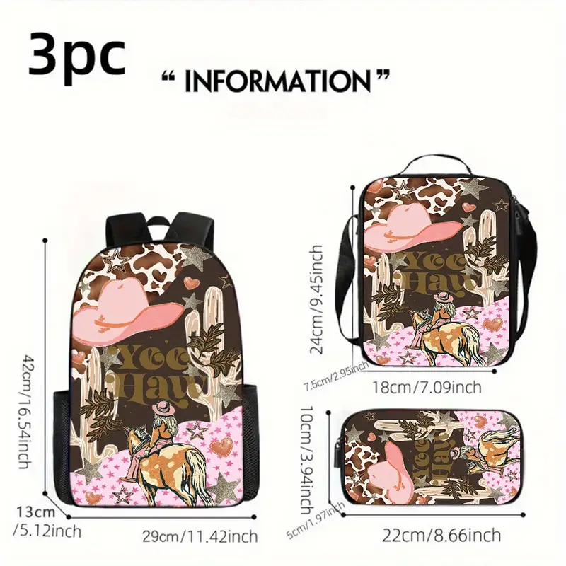 Cowgirl Backpack Set