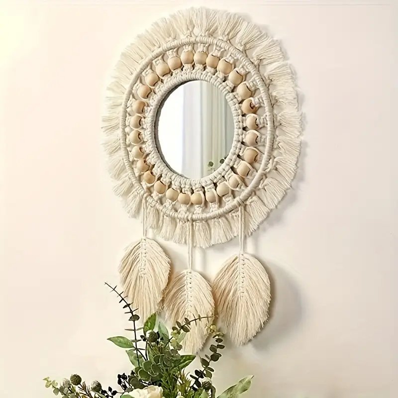 Boho Macrame Wall Mirror