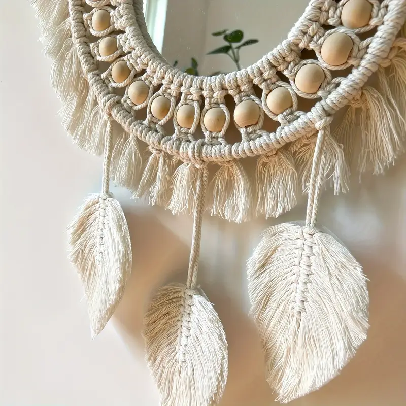 Boho Macrame Wall Mirror
