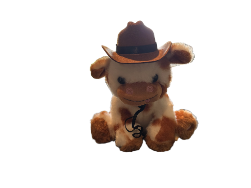 Light Up Cow Plush Toy With Cowboy Hat