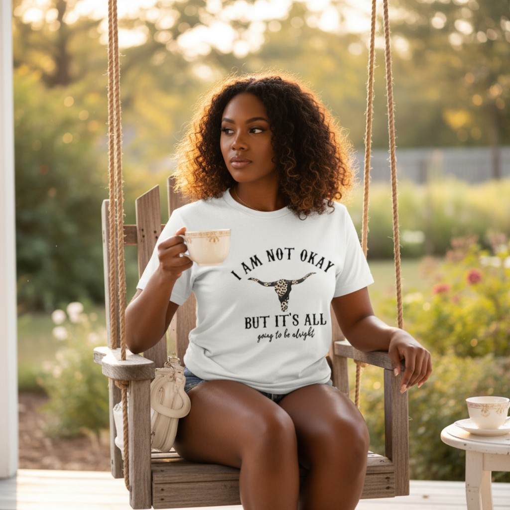 Ladies Printed White T-Shirt