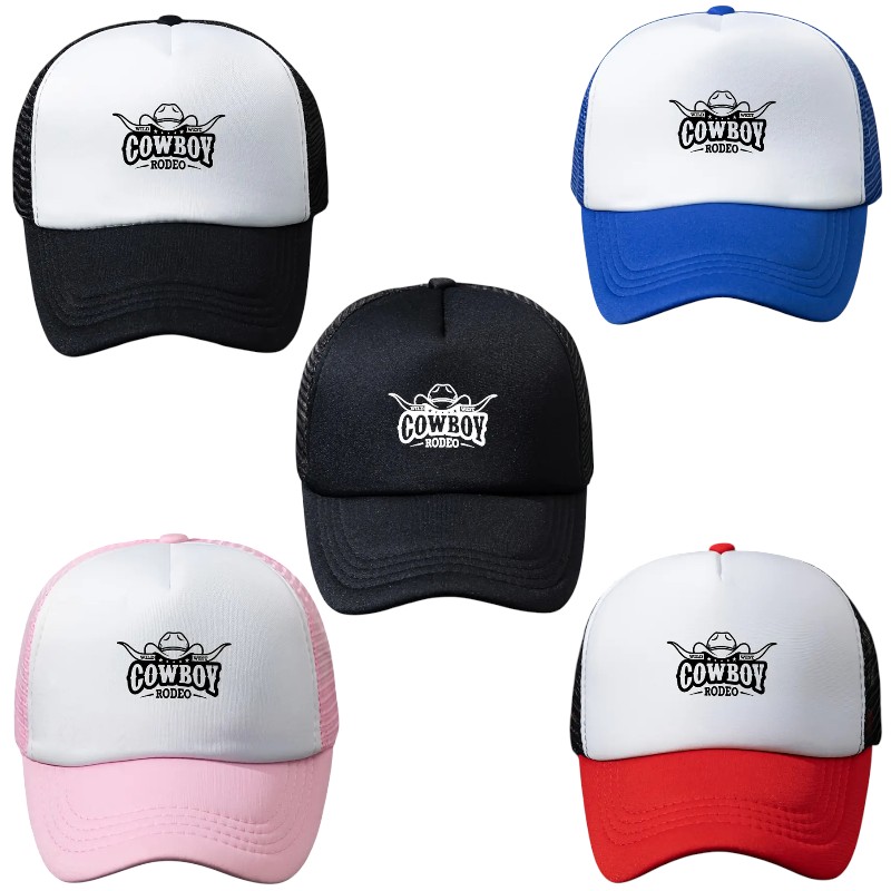 Kids Cowboy Rodeo Mesh Trucker Hat