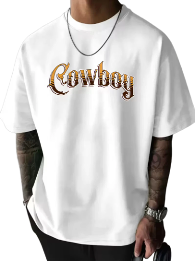 Mens Cowboy Graphic T-Shirt
