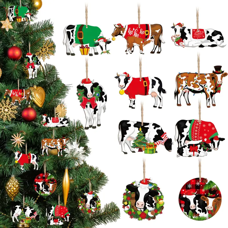 Christmas Cow Ornaments