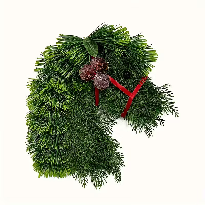 Artificial Horse Head Wreath