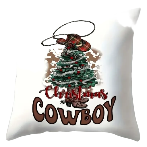 Cowboy Christmas Decorative Throw Pillows