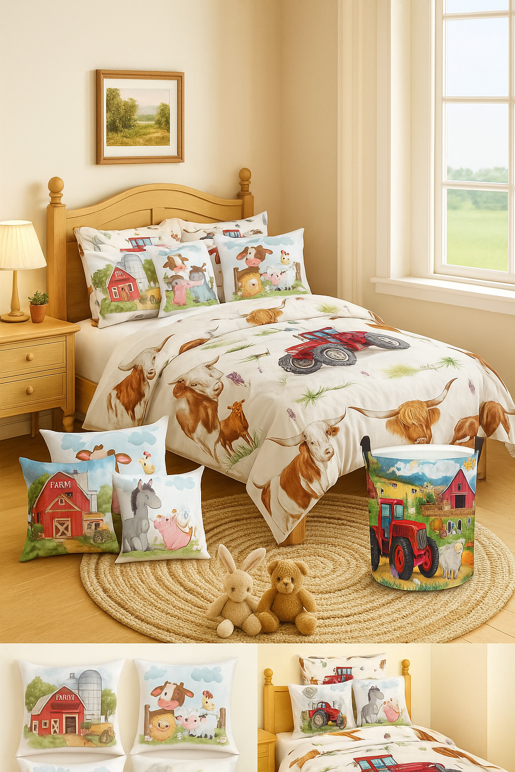 Farm Life Printed Bedding Set