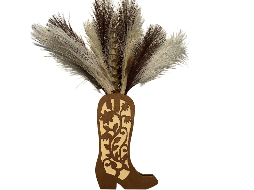 Wooden Wall Hanging Cowboy Boot 