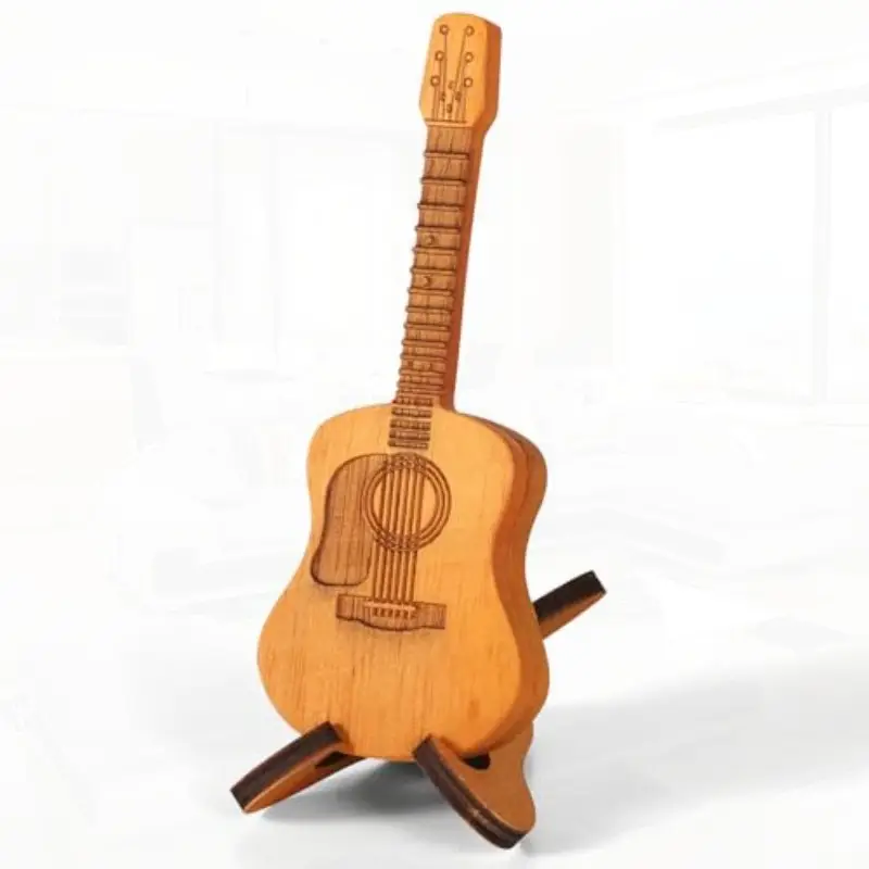 Mini Wooden Guitar Pick Holder