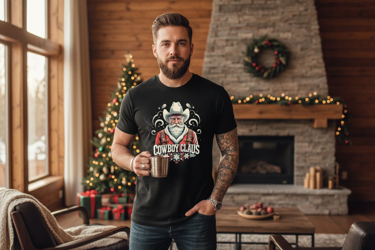 Cowboy Claus Graphic T-Shirt