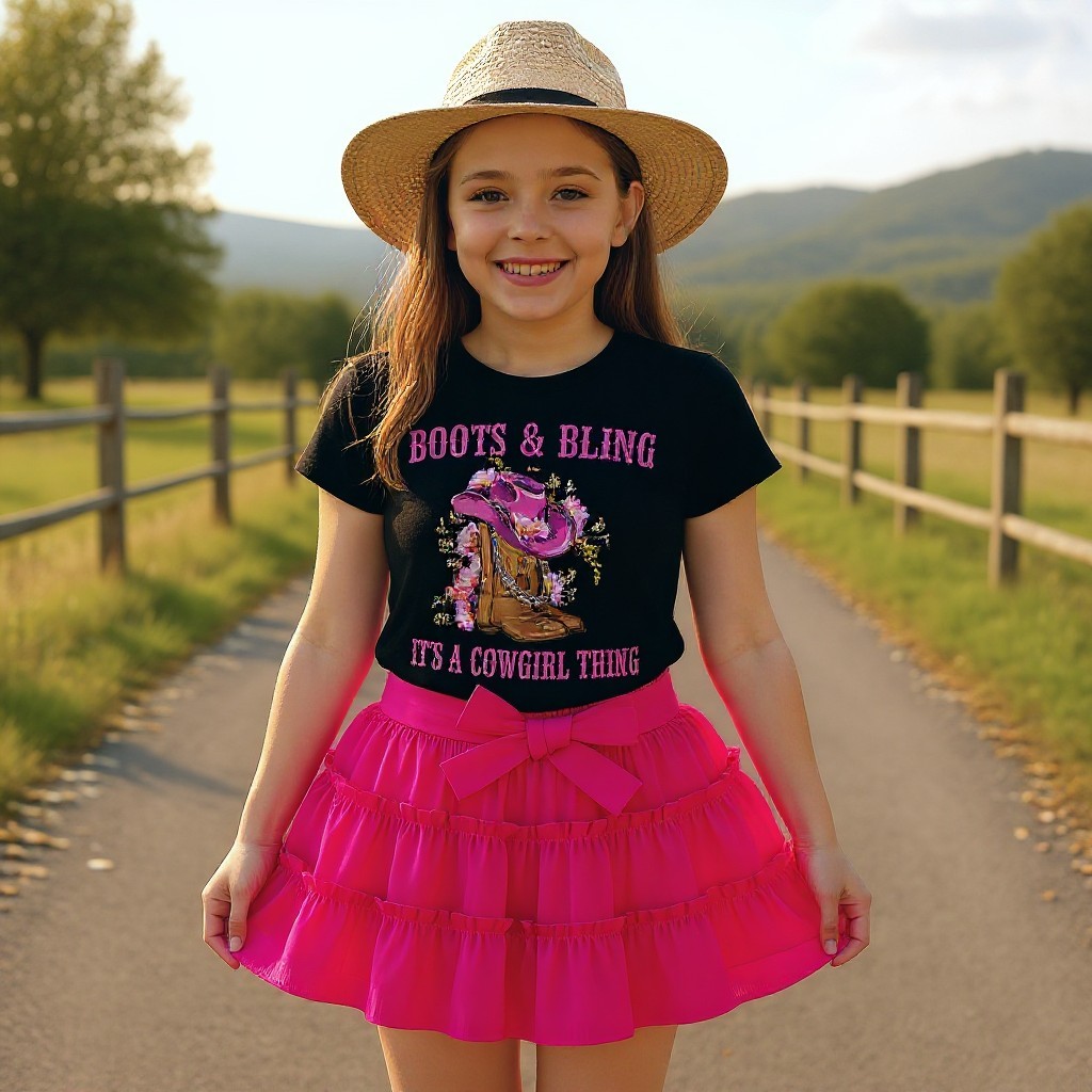 Girls Boots & Bling Set