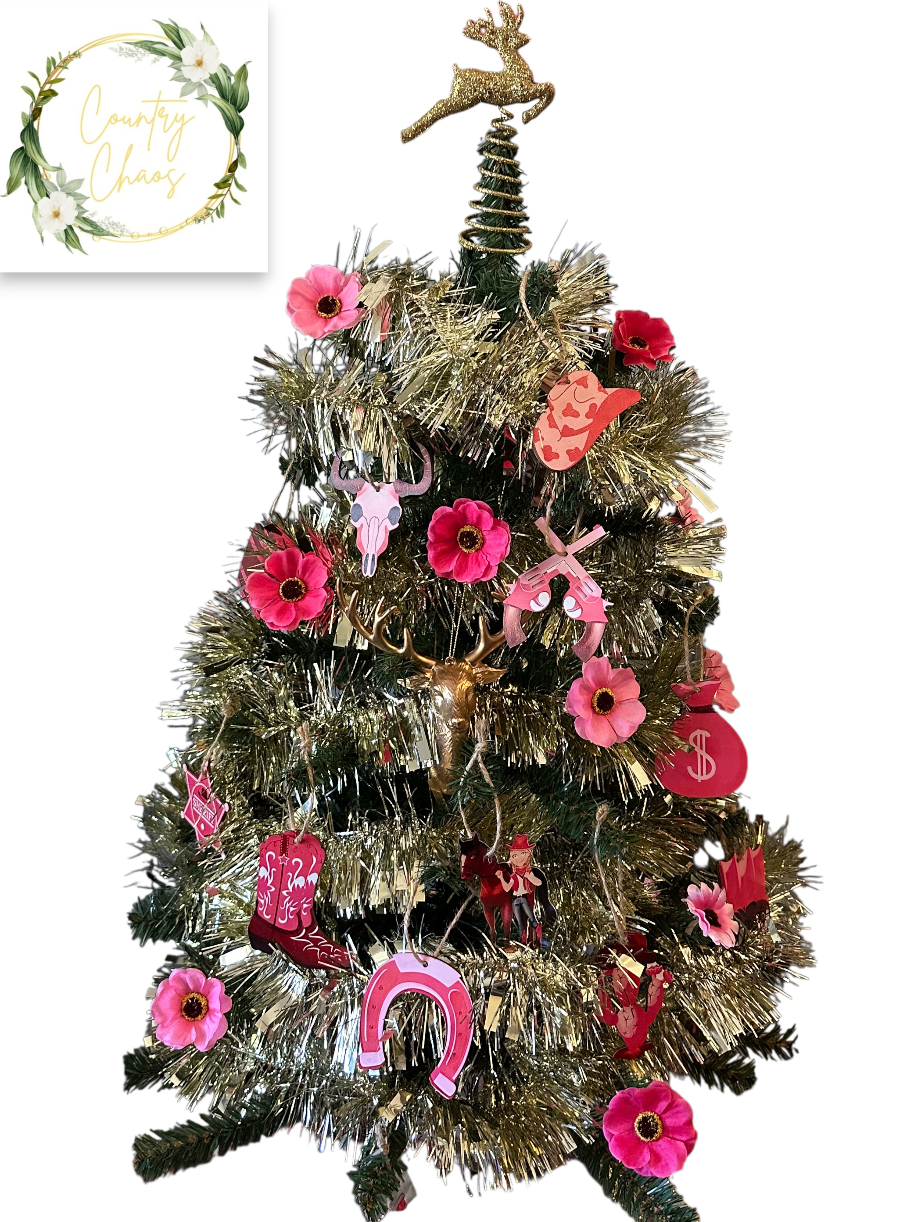 Decorated Christmas Tree Table Centre Pieces 